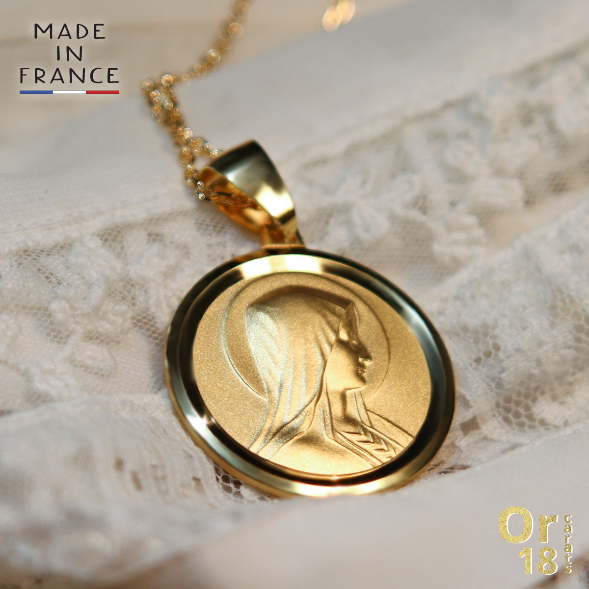 Lourdes Double-sided 18K gold 